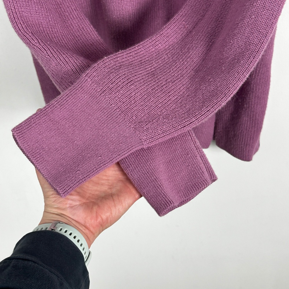 Lululemon Merino Wool Blend Ribbed Crewneck Sweater Dusty Purple Womens Medium 8 - Picture 7 of 12